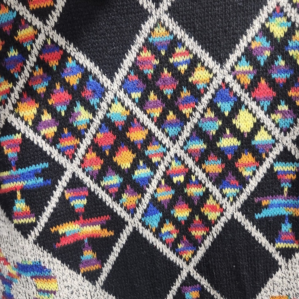 Pinklicious Hooded Cardigan Sweater M Colorful Boho Aztec Long Duster - Picture 15 of 16